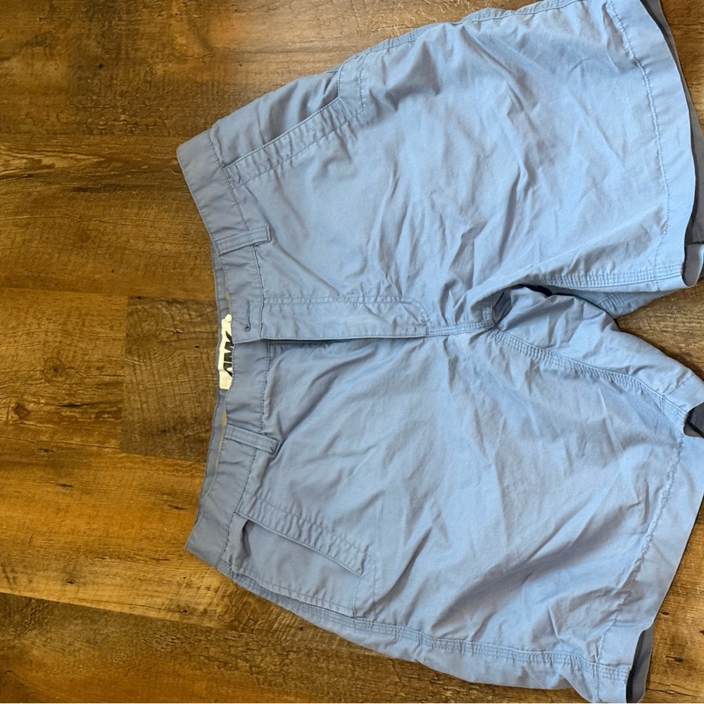 Mountain Khaki light  Blue Casual Cotton Shorts